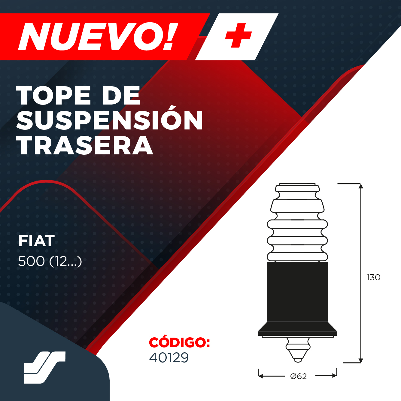 TOPE DE SUSPENSIÓN TRASERA FIAT 500